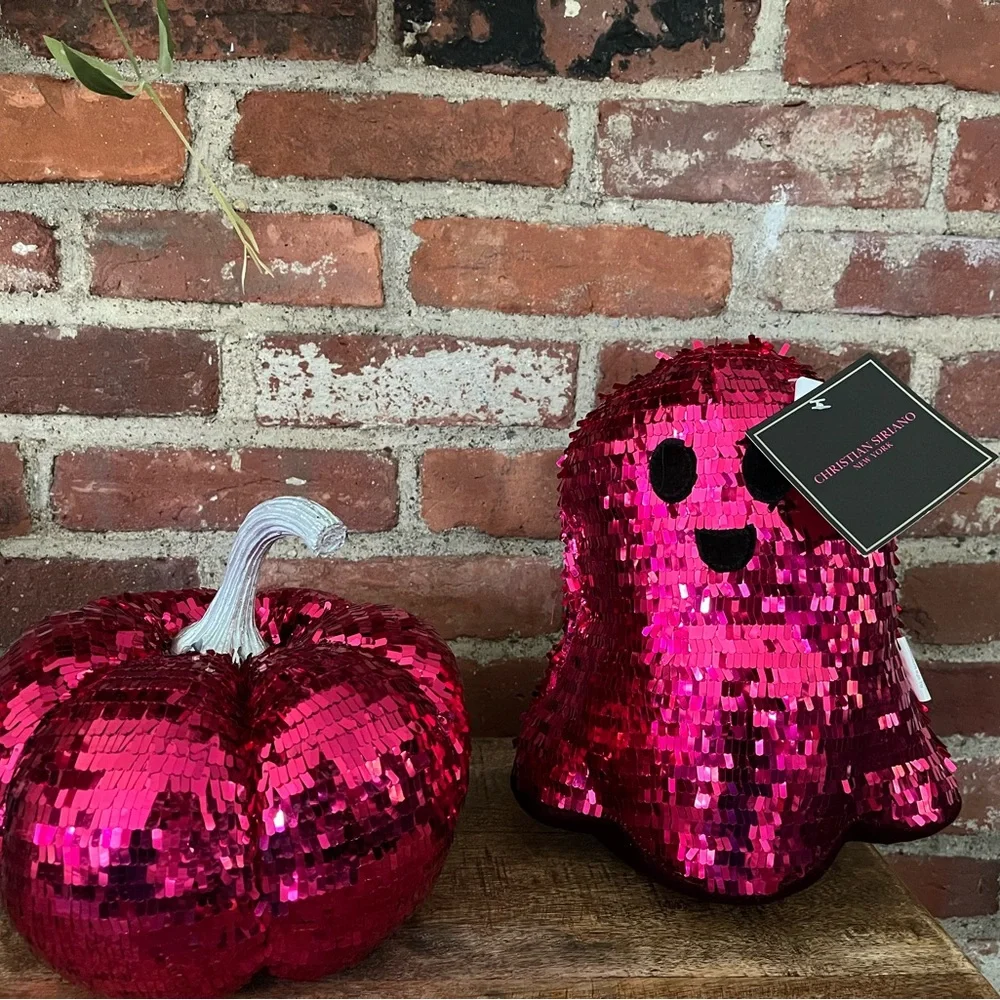 Christian Siriano pink sequins, ghost and pumpkin perfect for Halloween nwt